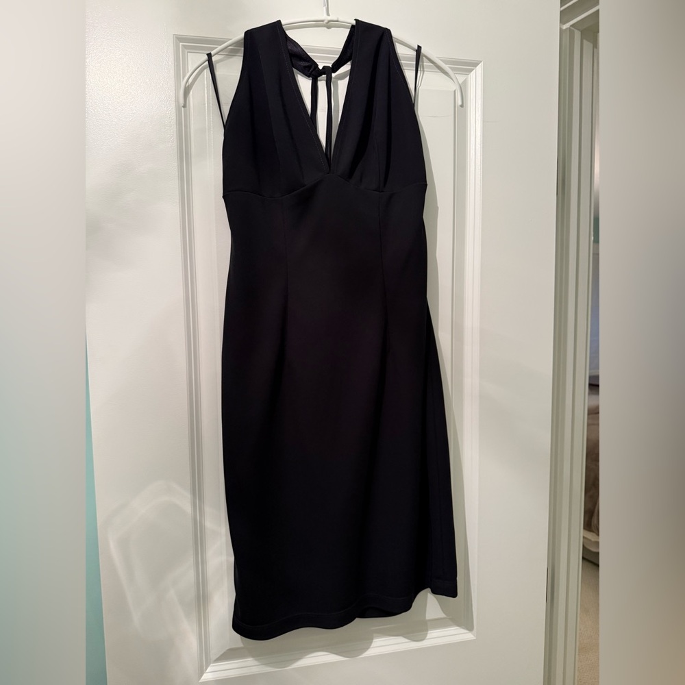 Elegant Black Halterneck Dress